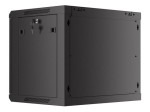 Lanberg Szafa wisząca 19 cali 9U 600x450 drzwi perforowane (flat pack) czarna