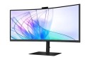 Samsung Monitor 34 cale ViewFinity S65VC VA 3440x1440 UWQHD 21:9 1xHDMI 1xDP 1xUSB-C 90W 2xUSB-A LAN 5ms HAS Webcam głośniki zakrzywiony 3YOS LS34C652