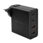 Qoltec Ładowarka GaN Power Pro | 2xUSB-C | 2xUSB | 130W | 5-20V | 1.5-5A| PD | Czarna
