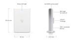 UBIQUITI Punkt dostępu Unifi 6 In-Wall 573,5 Mbit/s Biały Obsługa PoE U6-IW