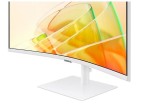 Samsung Monitor 34 cale ViewFinity S6 VA 3440x1440 UWQHD 21:9 1xHDMI 1xDP 2xTB 4.0(90W/15W) 3xUSB 3.0 LAN(RJ45) 5ms 100Hz HAS+PIV zakrzyw. gł. biały 3