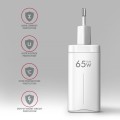 AXAGON ACU-DPQ65W Ładowarka sieciowa GaN 65W, 3x port (USB-A + dual USB-C) PD3.0/QC4+/PPS/Apple, biała