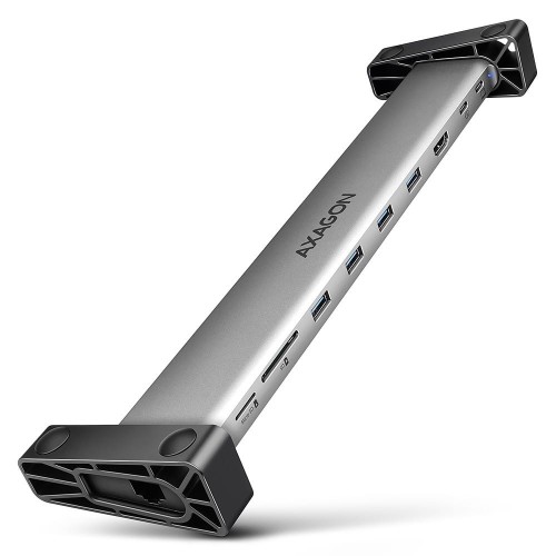 AXAGON HMC-10HLS Wieloportowy hub USB 9in1, 5Gbps, 4x USB-A, HDMI 4K/60Hz, GLAN, SD/microSD, PD 100W, 25cm USB-C kabel