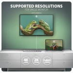 AXAGON HMC-10HLS Wieloportowy hub USB 5Gbps 4x USB-A, HDMI 4K/60Hz, RJ-45, SD/microSD, PD 100W, 25cm USB-C kabel