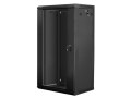 Lanberg Szafa instalacyjna wisząca 19 cali 22U 600X450mm czarna (drzwi szklane)