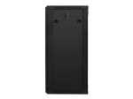 Lanberg Szafa instalacyjna wisząca 19'' 22U 600X450mm czarna (drzwi      szklane)