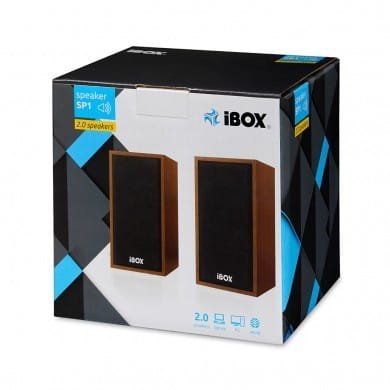 iBOX Zestaw głośników IGLSP1 IGLSP1 (2.0; kolor brązowy)