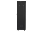 Lanberg Szafa instalacyjna rack stojąca 19 42u 600x600 czarna, drzwi szklane lcd (Flat pack)