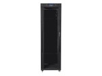 Lanberg Szafa instalacyjna rack stojąca 19 42U 600x1000 czarna, drzwi szklane lcd (flat pack)