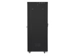 Lanberg Szafa instalacyjna rack stojąca 19 42U 600x1000 czarna, drzwi szklane lcd (flat pack)