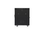 Lanberg Szafa instalacyjna RACK stojąca 19 15U 800X1000 czarna drzwi szklane LCD  (FLAT PACK)