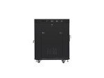Lanberg Szafa instalacyjna RACK stojąca 19 15U 800X1000 czarna drzwi szklane LCD  (FLAT PACK)