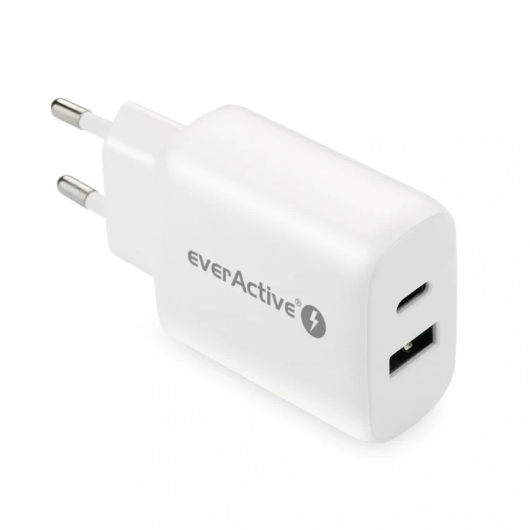 everActive Ładowarka USB/USB-C QC3.0 25W Biała