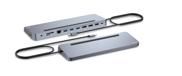 i-tec Stacja dokująca USB-C Metal Ergonomic 4K 3x Display Docking Station PD 100W + i-tec Universal Charger 100W (bundle)