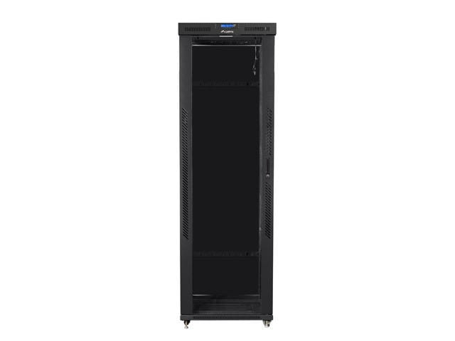 Lanberg Szafa stojąca Rack 19 cali 47U 800x1200mm, drzwi szklane LCD (FLAT PACK) czarna