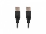 Lanberg Kabel USB-A M/M 2.0 1.8m Czarny