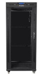 Lanberg Szafa instalacyjna RACK stojąca 19 cali 37u 800x1000 czarna drzwi szklane LCD (flat pack)