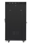 Lanberg Szafa instalacyjna RACK stojąca 19 cali 37u 800x1000 czarna drzwi szklane LCD (flat pack)