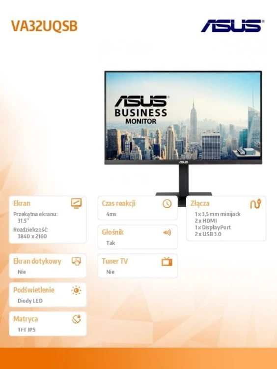 Asus Monitor 32 cale VA32UQSB
