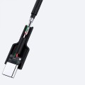 AUKEY CB-CD30 kabel USB-C - USB-A 0,9m 60W PD 3A 20V nylonowy oplot czarny