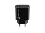 Natec Ładowarka sieciowa Ribera 1x USB-A 18W Czarna