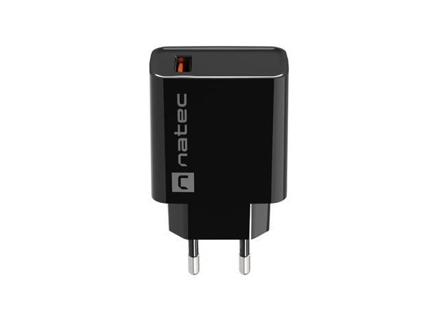 Natec Ładowarka sieciowa Ribera 1x USB-A 18W Czarna