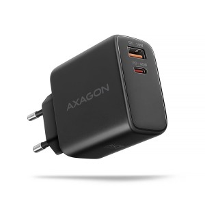 AXAGON ACU-PQ45 Ładowarka sieciowa 2-port  QC3.0,4.0/AFC/FCP/PPS/Apple  + PD type-C, 45W, Czarna