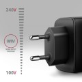 AXAGON ACU-PQ45 Ładowarka sieciowa 2-port  QC3.0,4.0/AFC/FCP/PPS/Apple  + PD type-C, 45W, Czarna