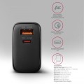 AXAGON ACU-PQ45 Ładowarka sieciowa 2-port  QC3.0,4.0/AFC/FCP/PPS/Apple  + PD type-C, 45W, Czarna
