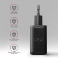 AXAGON ACU-PQ45 Ładowarka sieciowa 2-port  QC3.0,4.0/AFC/FCP/PPS/Apple  + PD type-C, 45W, Czarna