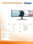 IIYAMA Monitor 45 cali G-Master GCB4580DQSN-B1, VA,DQHD,165HZ,USB-C-DOCK,RJ45,32:9,  1500R,450cd/m2,3000:1,0.8ms,3xUSB,2xHDMI,1xDP,2x3W,PowerDelivery-