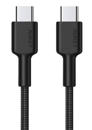 AUKEY CB-CD45 nylonowy kabel USB C - USB C | 0,9m | 3A | 60W PD | 20V