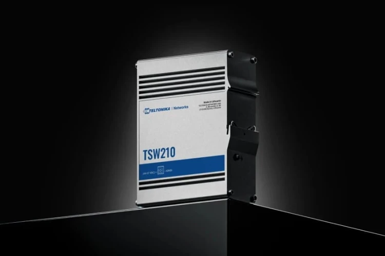 TELTONIKA Przełącznik niezarządzalny TSW210 Switch 2xSFP 8xPoE+ 8xGbE DIN RAIL Back Panel