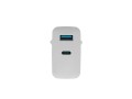 Natec Ładowarka sieciowa RIBERA GAN 1X USB-A + 1X USB-C 65W Biała