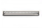 Digitus Panel krosowy (patch panel) modularny 19" 24 porty pod moduły keystone, 1U, ekranowany, prowadnica kabli, wymienne pola opisowe Czarny