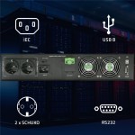 Qoltec Zasilacz awaryjny UPS do RACK | 3kVA | 3000W | Power Factor 1.0 |LCD | On-line