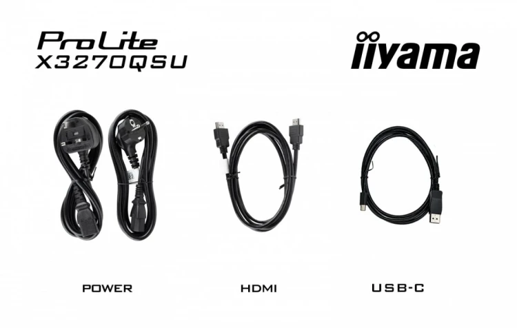 IIYAMA Monitor 32 cale X3270QSU-B1 IPS,WQHD,HDMI,DP,100Hz,250cd,3ms,2x2W,   3xUSB(3.2),FlickerFree,VESA