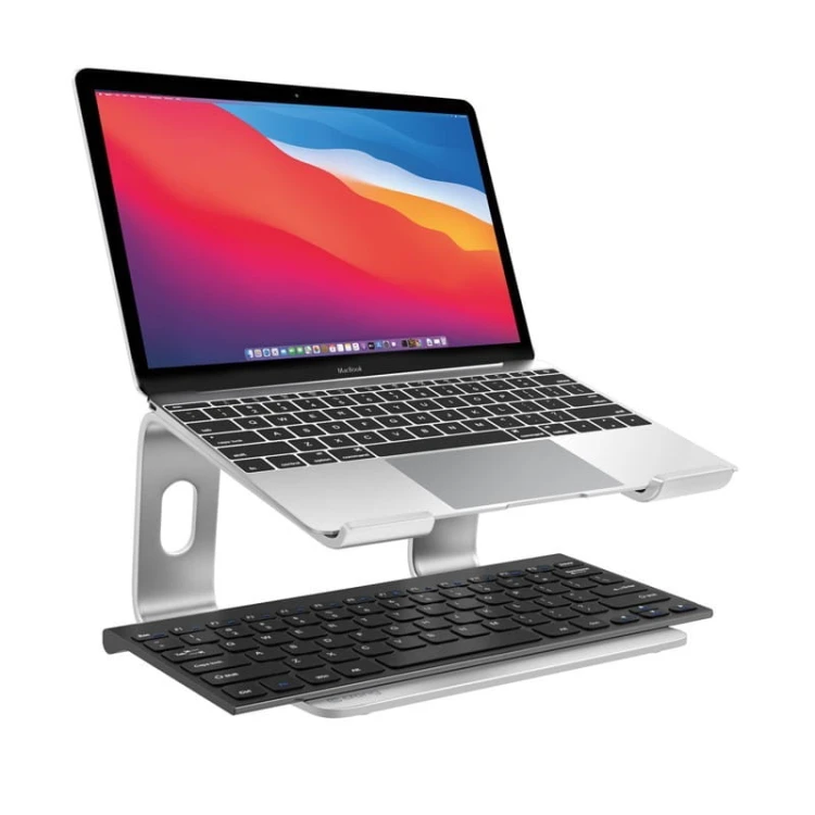 CRONG AluBench  Aluminiowa podstawka do laptopa Srebrna