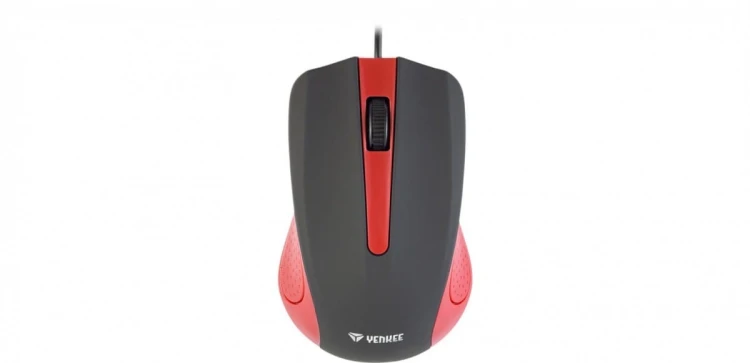 YENKEE Mysz przewodowa USB 3 przyciski, gumowana powierzchnia