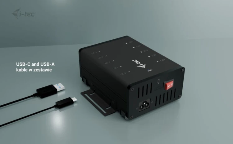 i-tec !i-tec USB-C/USB-A Metal Charging + data HUB 15W per port 10x USB-C