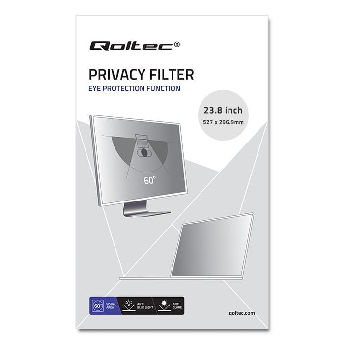 Qoltec Filtr prywatyzujący RODO | 23.8 cala | 16:9