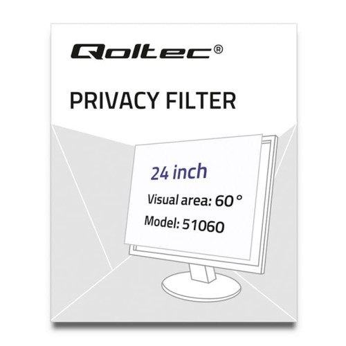 Qoltec Filtr prywatyzujący RODO | 24 cale | 16:9