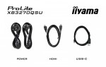 IIYAMA Monitor 32 cale XB3270QSU-B1 IPS,WQHD,HDMI,DP,100Hz,250cd,3ms,2x2W,  3xUSB(3.2),FlickerFree,VESA,HAS(150mm)