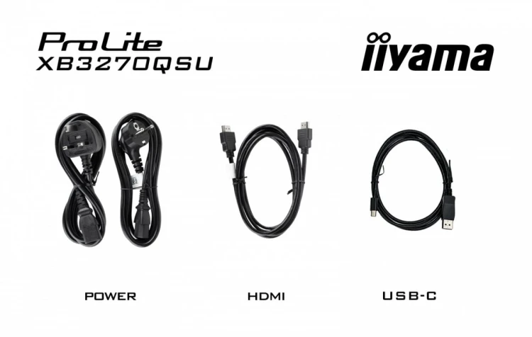 IIYAMA Monitor 32 cale XB3270QSU-B1 IPS,WQHD,HDMI,DP,100Hz,250cd,3ms,2x2W,  3xUSB(3.2),FlickerFree,VESA,HAS(150mm)