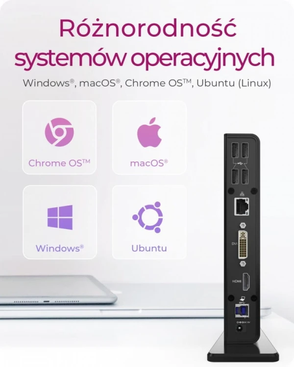 IcyBox IB-DK2241AC USB,HDMI,LAN,DVI-I,Mic