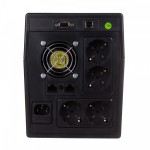 Digitus Zasilacz awaryjny UPS Line-Ineractive LED, 1500VA/900W, 2x12V/9Ah, AVR, 4xSCHUKO, USB, RS232, RJ45