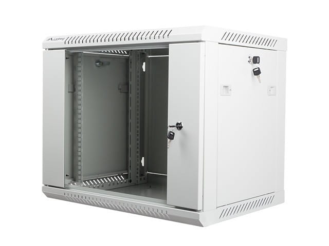 Lanberg Szafa instalacyjna wisząca 19'' 9U 600X450mm szara (drzwi        szklane)