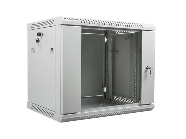 Lanberg Szafa instalacyjna wisząca 19'' 9U 600X450mm szara (drzwi        szklane)
