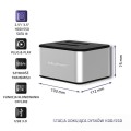Qoltec Stacja dokująca dysków 2xHDD/SSD | 2.5"/3.5" SATA | USB 3.0 |    Klonowanie