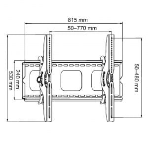 ART Uchwyt do TV LCD/LED/PLAZMA 32-100 100KG AR-08 regulacja w pionie